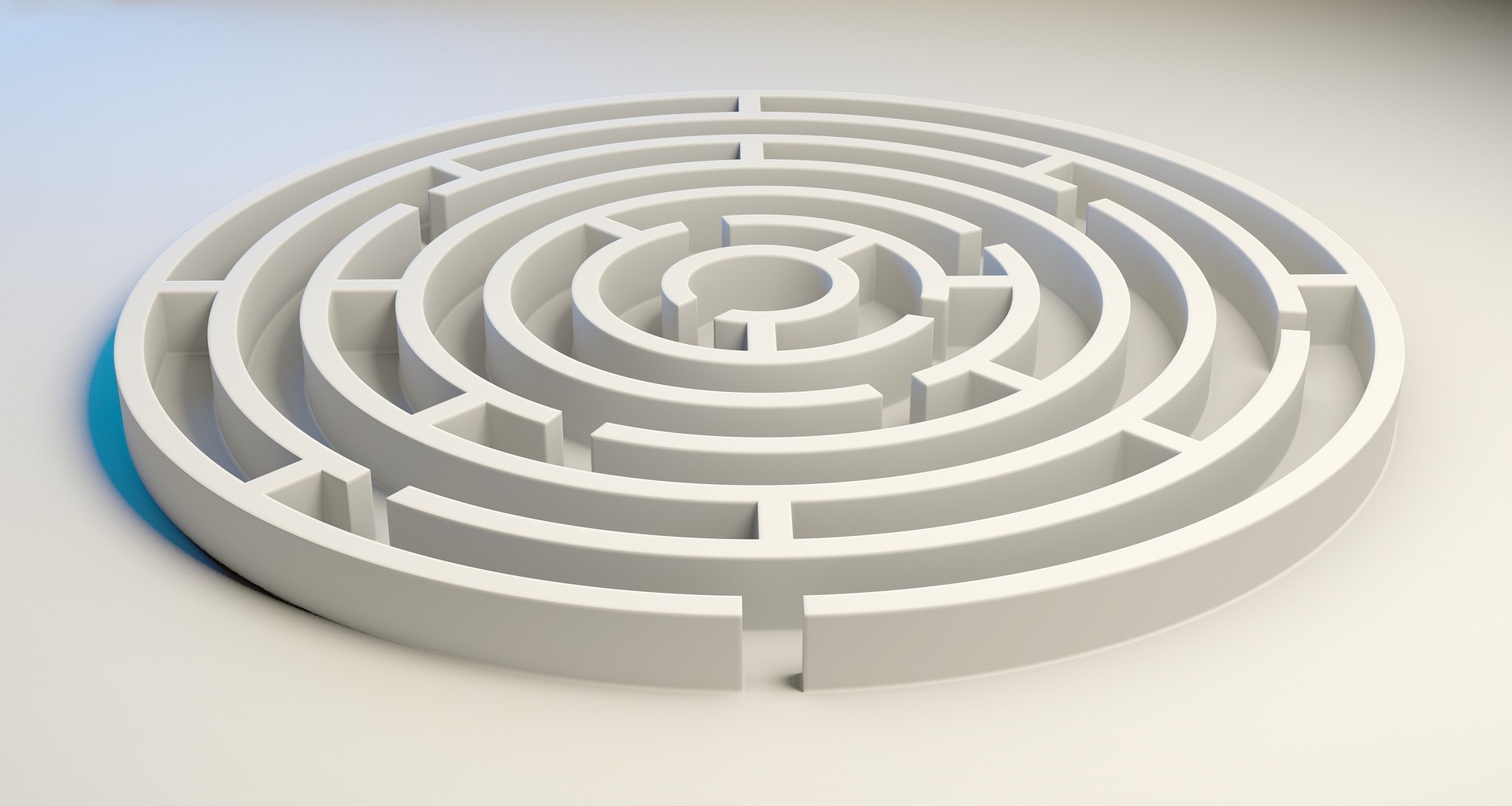 Illustration : Vue d'un labyrinthe complexe